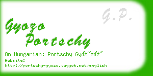 gyozo portschy business card